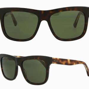 Gucci GG0158SN M 002 Square Unisex Sunglasses Tortoiseshell